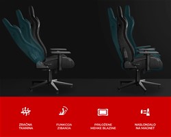 Gaming/pisarniški stol GENESIS NITRO 660,ergonomski, nastavljiv, črno siv