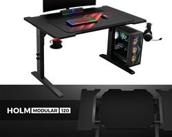 Pisarniška/gaming miza GENESIS HOLM MODULAR 120,nastavljiva višina,RGB,120x75cm