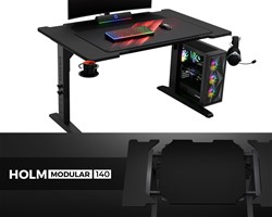 Pisarniška/gaming miza GENESIS HOLM MODULAR 140,nastavljiva višina, RGB,140x75cm