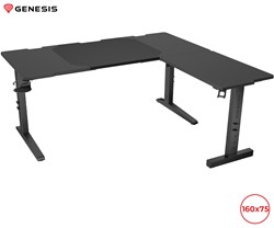 Pisarniška/gaming miza GENESIS HOLM MODULAR 160 CORNER, kotna,RGB,160x155x75cm