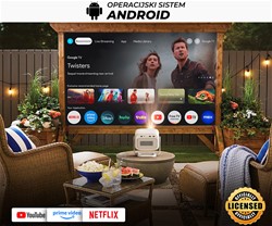 Prenosni 4LED DLP projektor BYINTEK UFO U90 MAX , AndroidTV, WIFI, 700 ANSI,bel