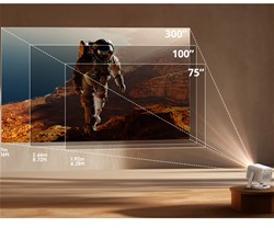 Prenosni 4LED DLP projektor BYINTEK UFO U90 MAX , AndroidTV, WIFI, 700 ANSI,bel