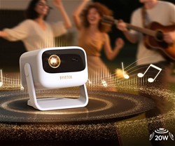 Prenosni 4LED DLP projektor BYINTEK UFO U90 MAX , AndroidTV, WIFI, 700 ANSI,bel
