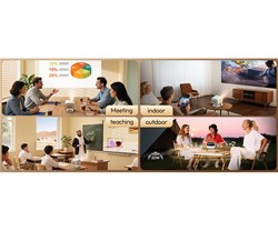 Prenosni 4LED DLP projektor BYINTEK UFO U90 MAX , AndroidTV, WIFI, 700 ANSI,bel