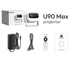 Prenosni 4LED DLP projektor BYINTEK UFO U90 MAX , AndroidTV, WIFI, 700 ANSI,bel