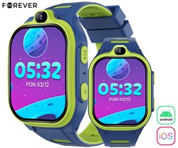 Otroška pametna ura KW-530 FOREVER Boost, 4G LTE, AI funkcije, AI, SOS, modra