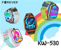 Otroška pametna ura KW-530 FOREVER Boost, 4G LTE, AI funkcije, AI, SOS, modra