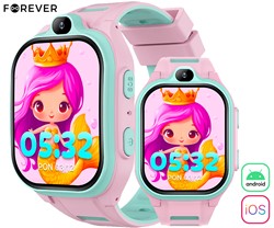 Otroška pametna ura KW-530 FOREVER Boost, 4G LTE, AI funkcije, AI, SOS, roza