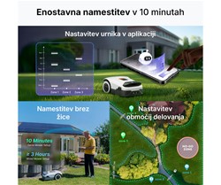 Robotska kosilnica ANTHBOT GENIE 1000, brez žice, 2000m2, RTK GPS, 3DVision, APP