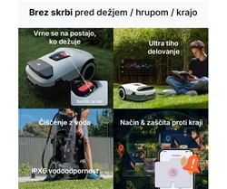 Robotska kosilnica ANTHBOT GENIE 1000, brez žice, 2000m2, RTK GPS, 3DVision, APP