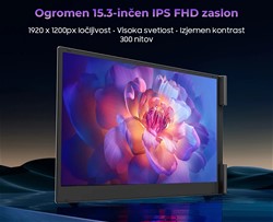 Zaslon / monitor za prenosnik SCM8 Blackview, 39cm (15.3