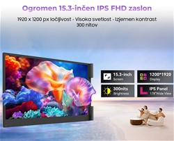 Dvojni zaslon / monitor za prenosnik DCM6 Blackview, 39cm (15.3