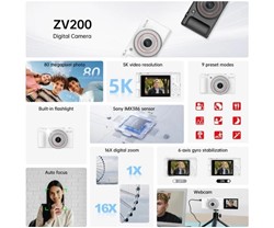 Digitalni fotoaparat SJCAM ZV200,5K UHD+, 80MP, 2.8