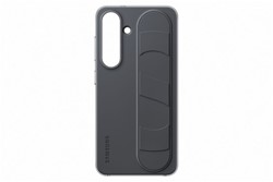 Ovitek s stojalom za Samsung Galaxy S25, črn