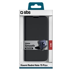 Preklopna torbica Wallet Smooth Xiaomi Redmi Note 15 PRO+ 5G, črna 