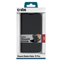 Preklopna torbica Wallet Smooth Xiaomi Redmi Note 15 PRO 4G/5G, črna 