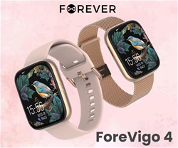 Pametna ura FOREVER ForeVigo 4 SW-330, aktivnosti, 2 paščka, roza zlata 