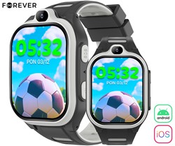 Otroška pametna ura KW-530 FOREVER Boost, 4G LTE, AI funkcije, AI, SOS, črna 