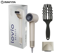 Sušilnik za lase MANTA LOVIO LVHD001 AirFlow, 1600W, 4 načini, 2 hitrosti, bež