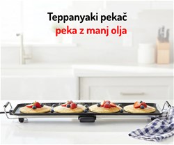 Električna žar plošča TEPPANYAKI GRILL ALPINA, XXL 87x23cm, 1800W, kovina