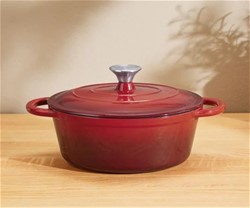 Litoželezni lonec / posoda ALPINA, 5L, prevleka proti prijemanju, 33x25x11cm