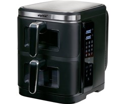 XXL cvrtnik / friteza na vroč zrak DOUBLE XXL ALPINA, 11L, 2800W, 2x posoda 