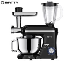 Kuhinjski robot MANTA LOVIO LVSTM02P ChefAssistant+, 1900W, 6.2L, +dodatki, črn
