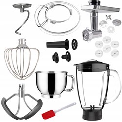 Kuhinjski robot MANTA LOVIO LVSTM02P ChefAssistant+, 1900W, 6.2L, +dodatki, črn