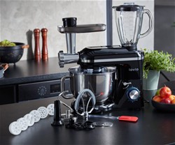 Kuhinjski robot MANTA LOVIO LVSTM02P ChefAssistant+, 1900W, 6.2L, +dodatki, črn