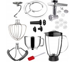 Kuhinjski robot MANTA LOVIO LVSTM02P ChefAssistant+, 1900W, 6.2L, +dodatki, rdeč