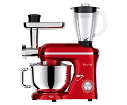 Kuhinjski robot MANTA LOVIO LVSTM02P ChefAssistant+, 1900W, 6.2L, +dodatki, rdeč