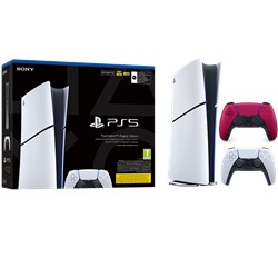 Igralna konzola PlayStation 5 Slim Digital, 825GB + dodaten kontroler (c. rdeč)