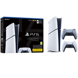 Igralna konzola PlayStation 5 Slim Digital, 825GB + dodaten kontroler (srebrn)