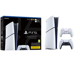 Igralna konzola PlayStation 5 Slim Digital, 825GB + dodaten kontroler (c. pearl)