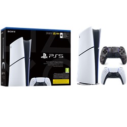 Igralna konzola PlayStation 5 Slim Digital, 825GB + dodaten kontroler (voj. siv)