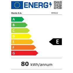 Mini hladilnik MANTA MM515P, 46L, 6-stopenj temperature, učinkovito hlajenje,sc