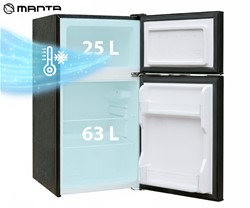 Kombinirani hladilnik z zamrzovalnikom MANTA MM545D, 88L, 6-stopenj temperature