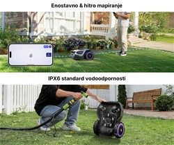 Robotska kosilnica ANTHBOT M5 LiDAR, brez žice, 500m2, 360° LiDAR + Dual Vision