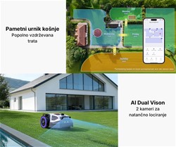 Robotska kosilnica ANTHBOT M5 LiDAR, brez žice, 500m2, 360° LiDAR + Dual Vision