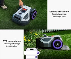 Robotska kosilnica ANTHBOT M5 LiDAR, brez žice, 500m2, 360° LiDAR + Dual Vision