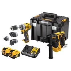 2-DELNI SET ORODJA DEWALT DCD703+DCH072+2X12V/5AH+POLNIL. DCK2101P2T