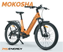 Električno kolo MS ENERGY MOKOSHA, SUV, 250W 70Nm motor, 576Wh baterija, oranžno