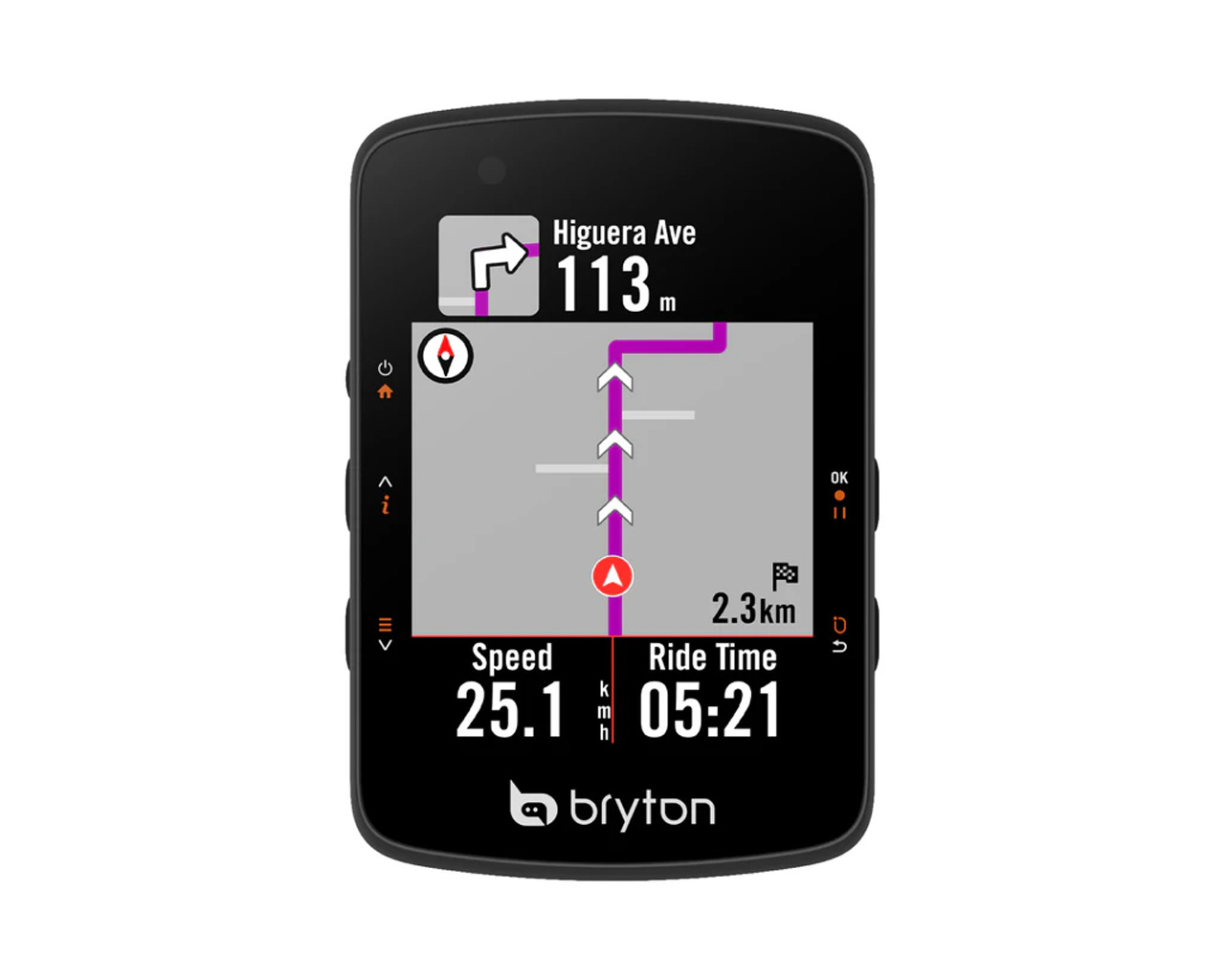 Kolesarski računalnik Bryton Rider 550 E, USB-C