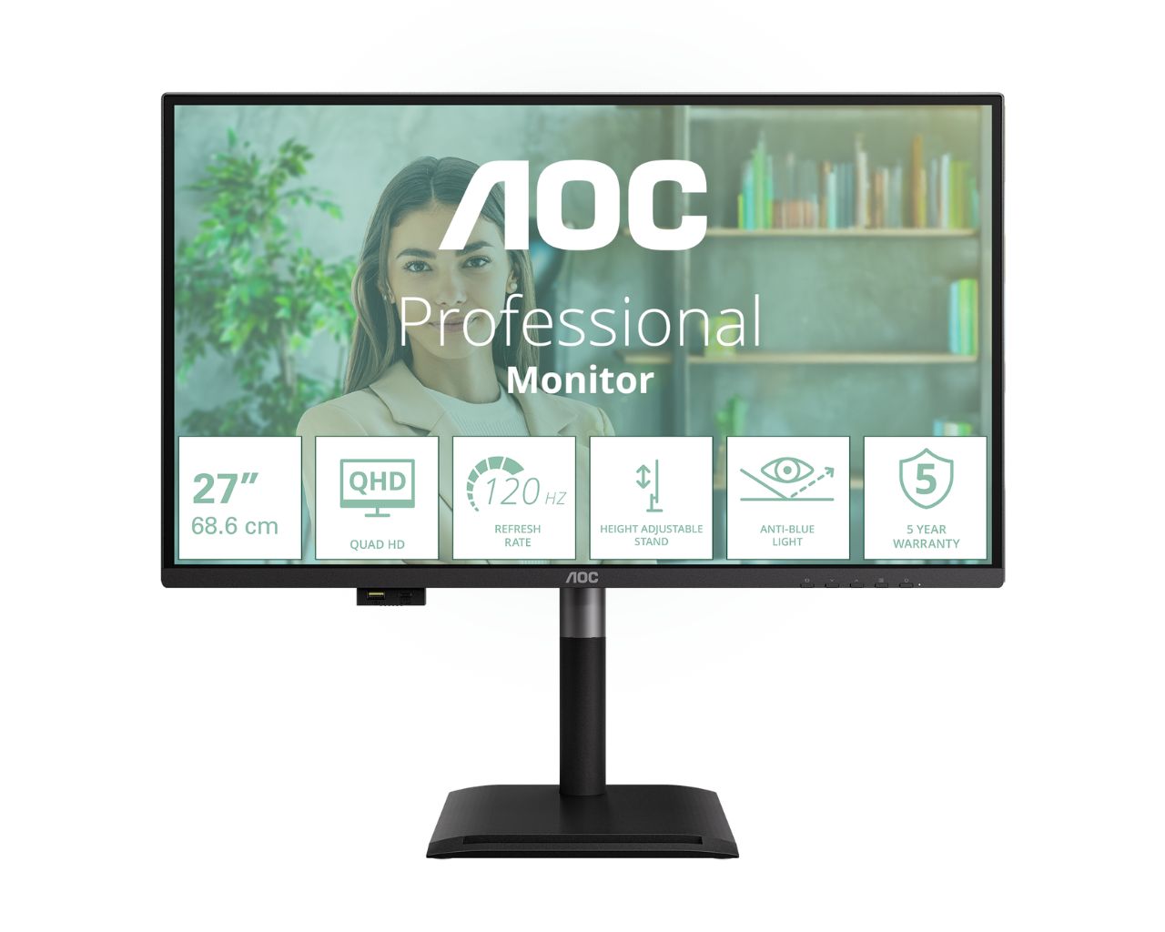 LED monitor AOC Q27P4U 27 QHD IPS 120Hz USB-C