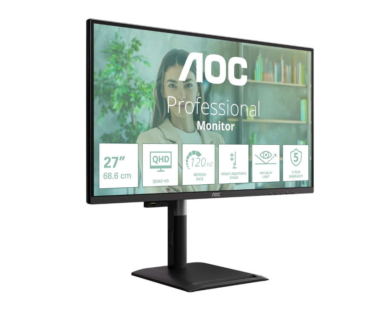 LED monitor AOC Q27P4U 27 QHD IPS 120Hz USB-C