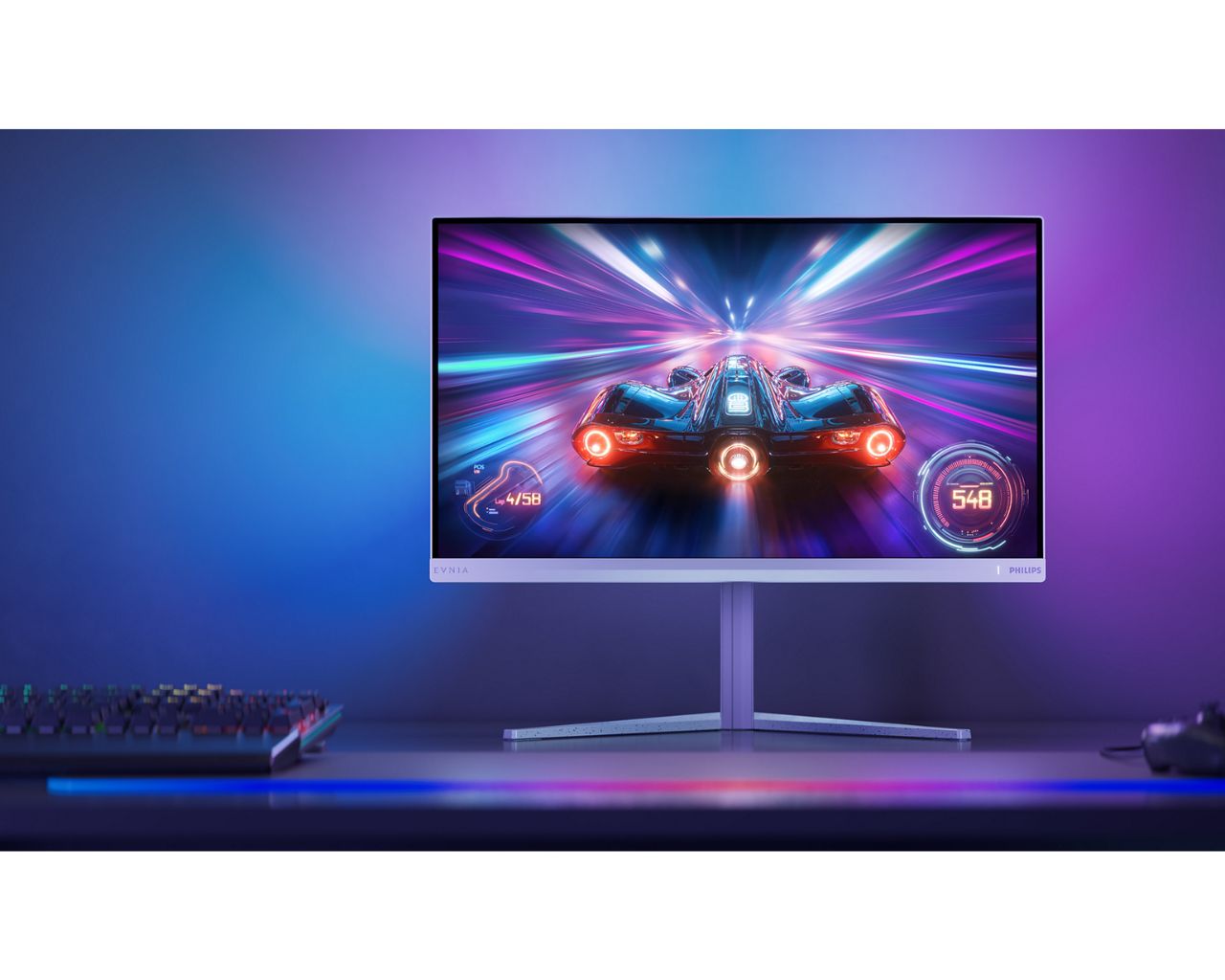 Ukrivljen gaming monitor Philips Evnia 27M2C5501 27 QHD FVA 180Hz Ambiglow