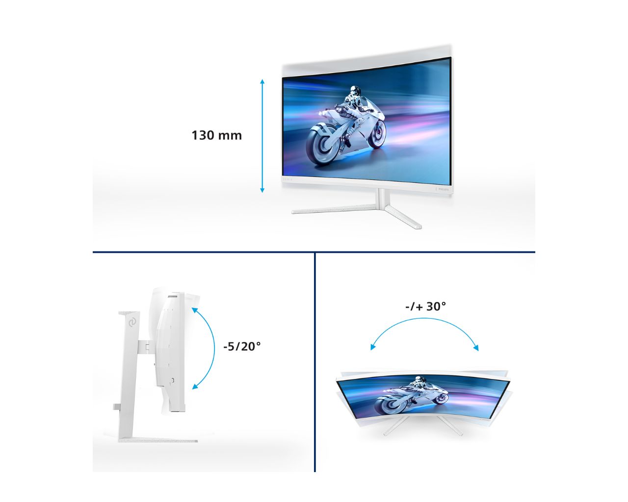 Ukrivljen gaming monitor Philips Evnia 27M2C5501 27 QHD FVA 180Hz Ambiglow