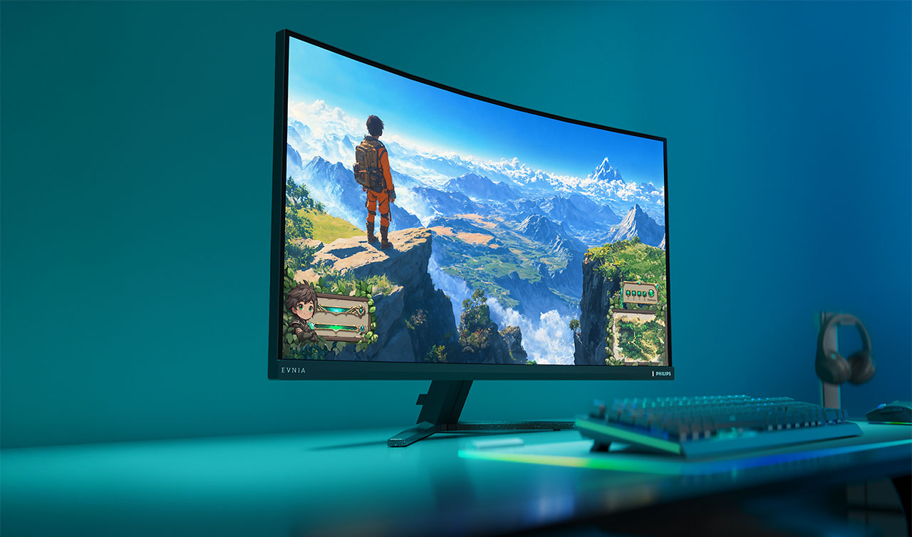 Ukrivljen gaming monitor Philips Evnia 34M2C3500L 34 WQHD FVA 180Hz