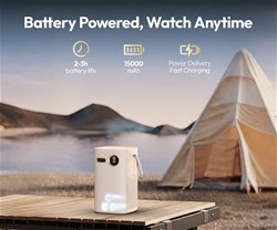 Prenosni 3LED DLP projektor BYINTEK MAGIC X1, Android,WIFI, BT,400 ANSI lumnov