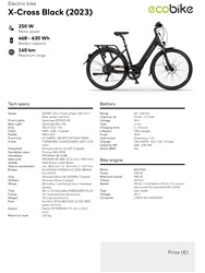 Električno mestno kolo ECOBIKE X-Cross Trekking, 522Wh, OE